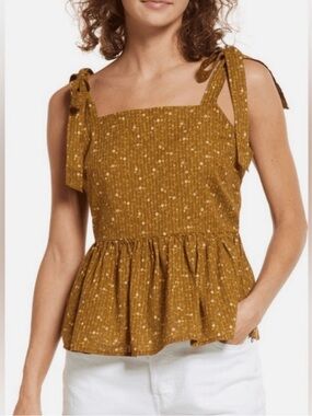 Madewell Rosalie Smocked Tank Top